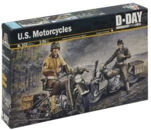 ITA0322 - US Motorcycles WWII – Día D para montar y pintar