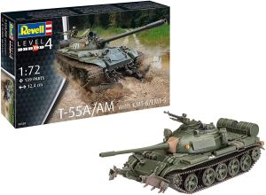 REV03328 - Tanque T-55A/AM CON KMT-6/EMT-5 para montar y pintar