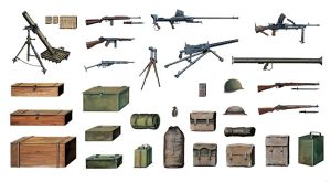 ITA0407 - Varios accesorios para montar y pintar.