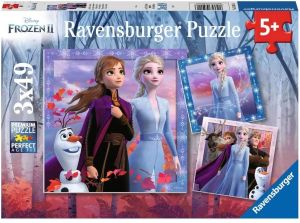 RAV050116 - Rompecabezas de 3x49 piezas de Frozen El viaje comienza