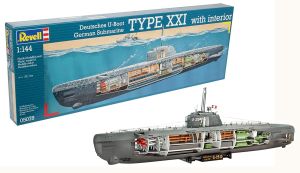 REV05078 - Submarinos Deutsches U-Boot Typ XXI mit Interieur para montar y pintar