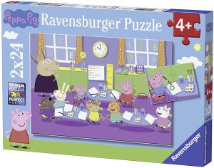 RAV090990 - Puzzle 2x24 Piezas PEPPA en la escuela