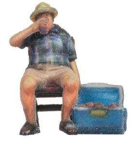 NOC10431 - Hombre en silla plegable 3D