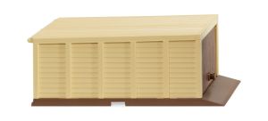 WIK114003 - Garaje automontable - beige y marrón