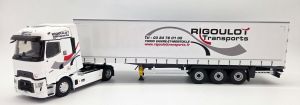 ELI118652 - RENAULT T High 4x2 con remolque de lona de 3 ejes - RIGOULOT Transport