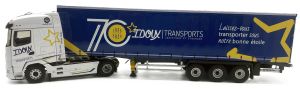 ELI118918 - DAF XG 4x2 con semirremolque de lona (Tautliner) de 3 ejes – Transports IDOUX (70.º aniversario)