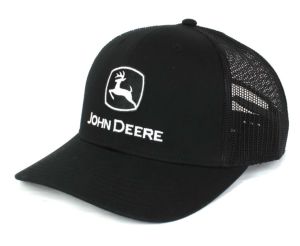 1308-3345-BK - Gorra negra con malla trasera JOHN DEERE