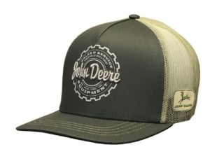 MC13080461OV - Gorra verde con parte trasera de malla beige JOHN DEERE