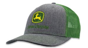 MC13083346GR - Gorra gris con malla verde trasera JOHN DEERE