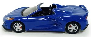 GREEN13370-E - Corvette Stingray Convertible 2021, serie GL Muscle, azul, todavía en su embalaje original.