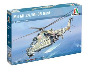 ITA1432 - Helicóptero MIL Mi-24 / Mi-35 Hind para ensamblar y pintar