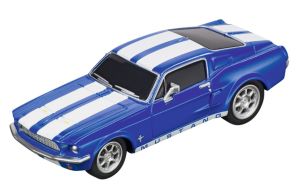 CARRERA15817085-B - FORD Mustang 1967 azul y blanco de fricción