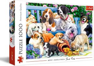 TRF10556 - Puzzle de 1000 piezas – Perros en el jardín