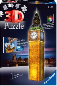 RAV125883 - Puzzle 3D 216 Piezas Big Ben iluminado