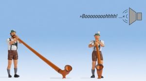 NOC12821 - Jugadores de Alphorn con efecto de sonido.