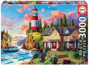 EDU18507 - Puzzle 3000 Piezas faro cerca del mar