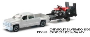 NEW19815D - Pick up CHEVROLET Silverado 1500 con remolque y Quad rojo