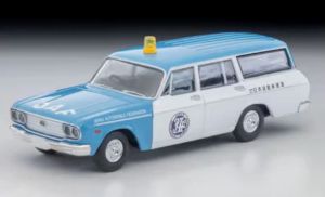 TOMLV-203B - Toyota Masterline Combi JAF Spec de 1966, blanco y azul.