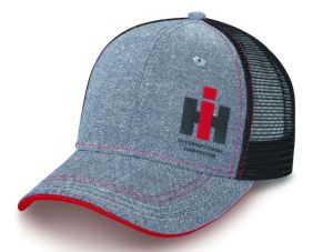 220040 - Gorra gris y roja INTERNATIONAL con visera negra