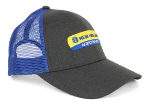 288278 - Gorra gris NEW HOLLAND con parte trasera de malla azul.