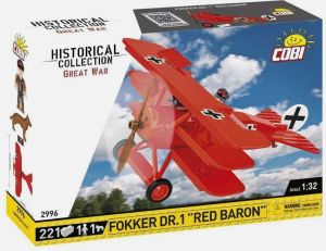 COB2996 - Avión militar FOKKER DR.1 - RED BARON - 221 piezas