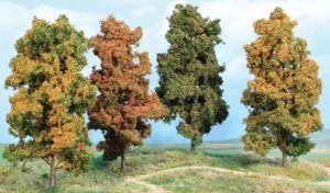 HEK2001 - Set de 4 árboles de otoño 18cm