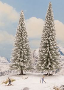 NOC21966 - 2 árboles de navidad nevados de 18 y 20 cm