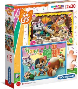 CLE24758 - Puzzle 2x20 Piezas 44 gatos