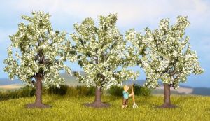 NOC25511 - 3 árboles frutales en flor blanco 4;5 cm