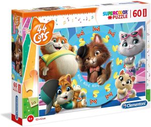 CLE26441 - Maxi Puzzle 60 Piezas 44 CATS - 62x42 cm