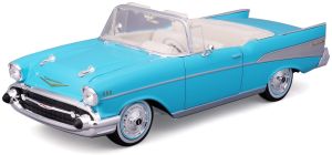 MST31476BL - Chevrolet Bel Air convertible de 1957, color azul.