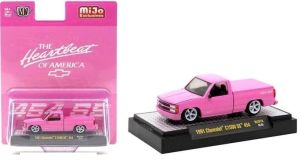 M2M-31500-MJS76 - CHEVROLET C1500 SS 454 1991 rosa EL LATIDO DEL CORAZÓN DE AMÉRICA en blíster