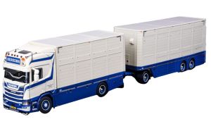 IMC32-0231 - SCANIA Serie R High Roff 4x2 camión y remolque 1+2 ejes para transporte de ganado BERGMA