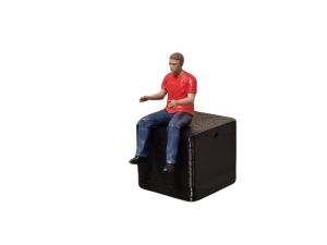 ATLAN32098_ROUGE - Conductor con pantalon y camiseta roja