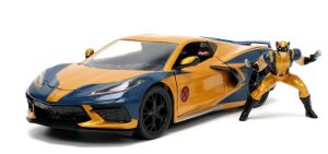 JAD33354 - CHEVROLET Corvette Stingray con WOLVERINE 2020 MARVEL X-MEN figura