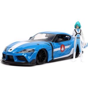 JAD33676 - TOYOTA Supra 2020 mit blauer Max STERLING ROBOTECH Figur