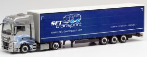 HER311816 - MAN TGX XXL 4x2 con remolque de lona 3 Ejes SFT Transport