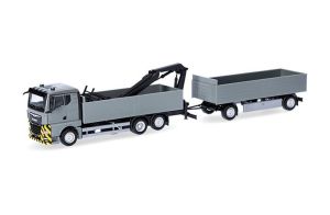 HER320825 - MAN TGX GN 6x2 volquete con grúa y remolque de 1+1 ejes