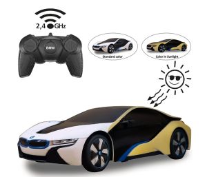 JAM403003 - BMW i8 blanco o amarillo - serie fotocromática UV - Radiocontrol