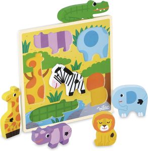 VIL4628 - Puzzle de madera 6 piezas Animales de la Sabana