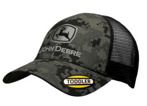 MC53080407BK - Gorra gris para niños JOHN DEERE con parte trasera de malla negra