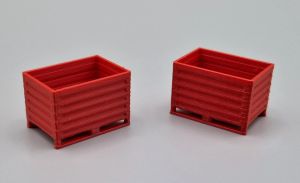 MSM5470/03 - 2 contenedores rojos cerrados para materiales - L.24 x An.16 x Al.16 mm