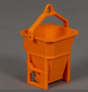 MSM5801/02 - Contenedor cuadrado de hormigón – Naranja – L.25 x An.27,6 x Al.42,3 mm