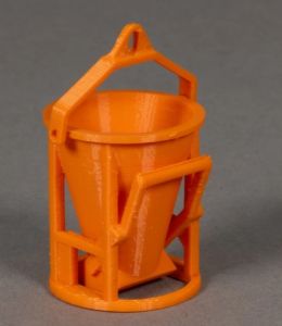 MSM5802/02 - Contenedor redondo de hormigón – Naranja – L.26,3 x An.27,6 x Al.42,3 mm