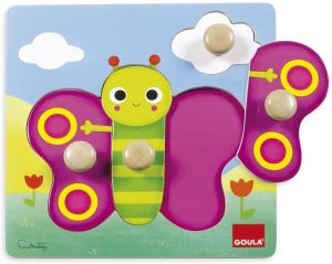 GOA53051 - Rompecabezas de madera de 3 piezas de mariposa