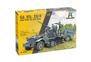 ITA6395 - Vehículo militar Sd.kfz 10/4 con Flak 30 y tripulación para montar y pintar