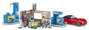 BRU62111 - Estación de gasolina y lavado con personajes y accesorios