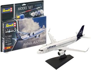 REV63942 - Maqueta set Airbus A320 neo Lufthansa con pintura para montar