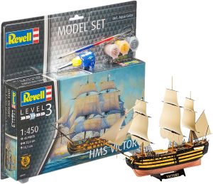 REV65819 - Mdoel set HMS Victory con pintura para montar