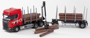 EMEK70775 - SCANIA 770 6x4 (camión rígido) con remolque (configuración 1+1 ejes) para transporte de madera